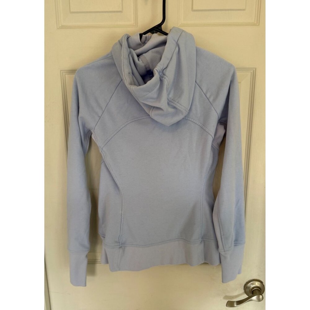 Athleta Light Blue Long Sleeve Zip Up Activewear Sweatshirt Hoodie Size Small - Picture 5 of 7
